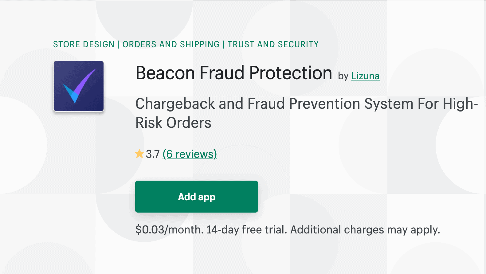 Shopify beacon