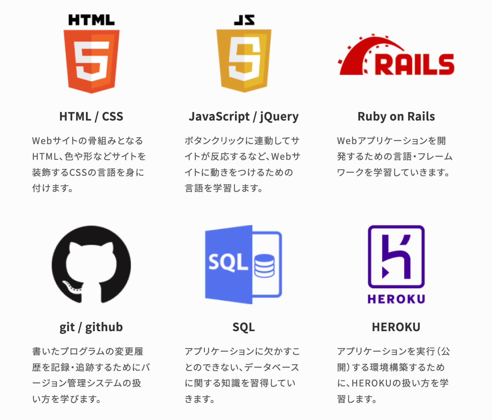 デイトラ Webアプリ開発コース　内容